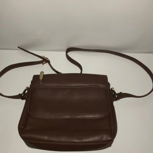 Brown Faux Leather Crossbody/Shoulder Bag